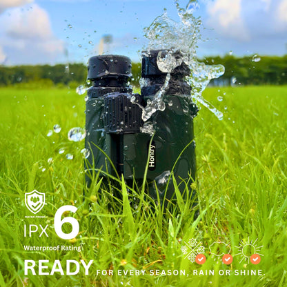 Hontry 8x42 Binoculars with IPX6 Waterproof Protection for Bird Watching, Hunting, Cruise Ship, Travel and Safari