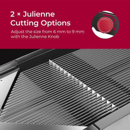 Mueller Austria Mandoline Slicer for Kitchen, Adjustable Vegetable Chopper, Fruit, Cheese Grater, Potato Chips Slicer - Black