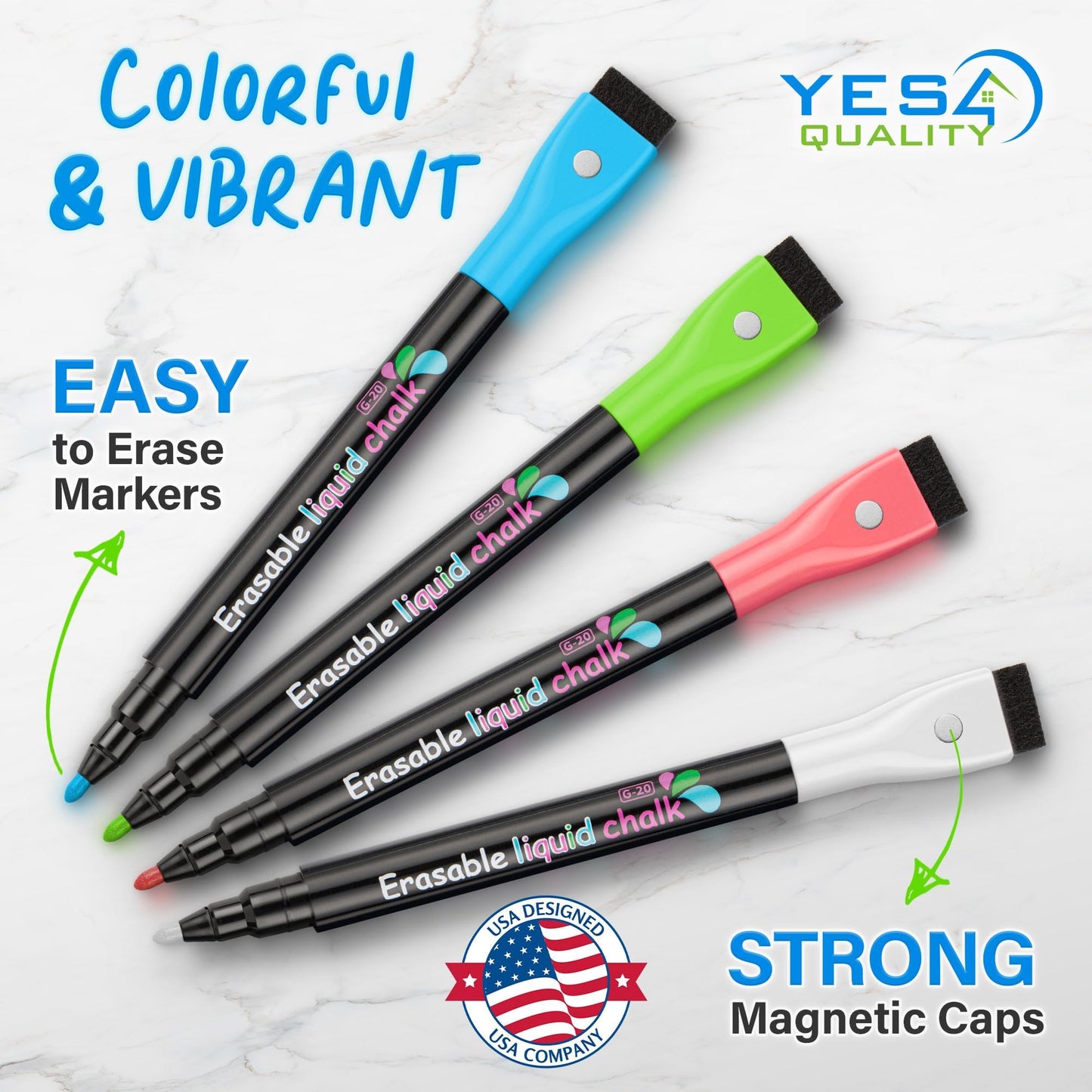 Magnetic Dry Erase Menu Board for Fridge (16x12) - Weekly Meal Planner Blackboard w/ 4 Magnetic Chalk Markers & Wiping Cloth - Chalkboard Organizer for Dinner Menus & Grocery Lists by Yes4Quality