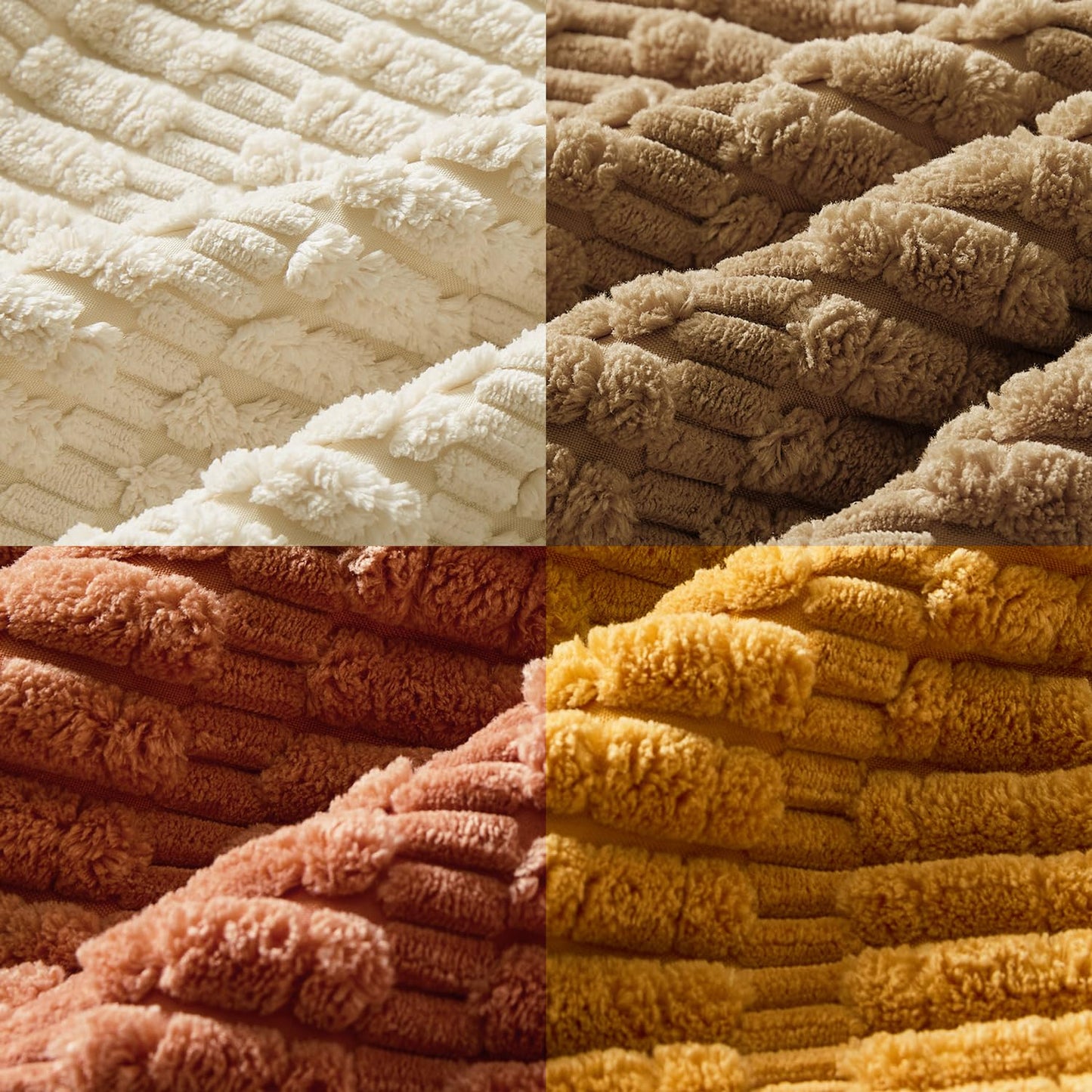 MIULEE Fall Soft Corduroy Throw Pillow Covers Set of 4 Camel 20x20 Inch Modern Farmhouse Boho Decorative Accent Cushion Covers for Couch Sofa Bedroom