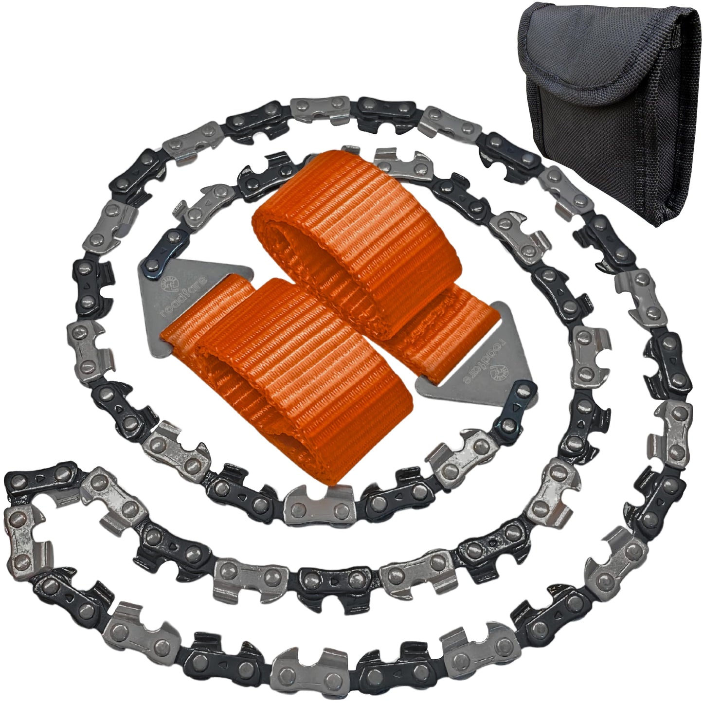 Pocket Chainsaw - 36 Inch Manual Hand Chain - Pocket Saw with 48 Bidirectional Teeth - For Fast Easy Cutting - Camping Survival - Wire Rope Cable Saw - Backpacking Camp Gear