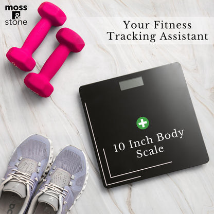 Moss & Stone Digital Bathroom Scale for Body Weight, Smart Scale Step-on Technology, Easy Read LCD, Weight Scale 400lb/180kg, Digital Home Scale, Highly Accurate Body Weight Scale, Silver