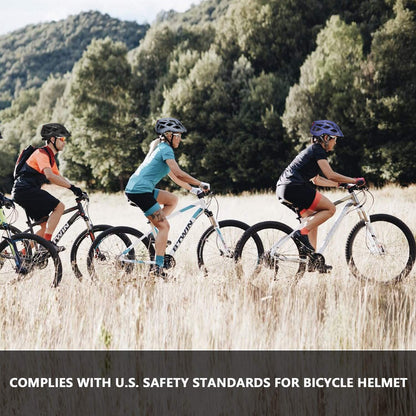 Adult-Men-Women Bike Helmet with Light - Mountain Road Bicycle Helmet with Replacement Pads & Detachable Visor