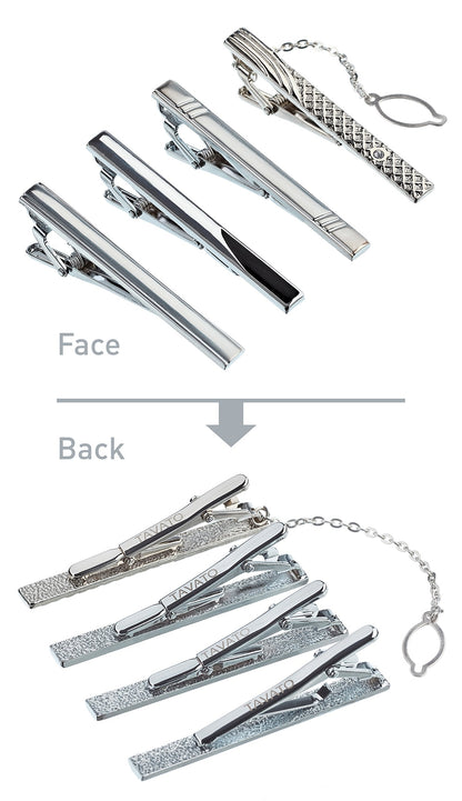 Premium Men’s Gift Tie Set Silky Necktie Pocket Squares Tie Clips Cufflinks For Men