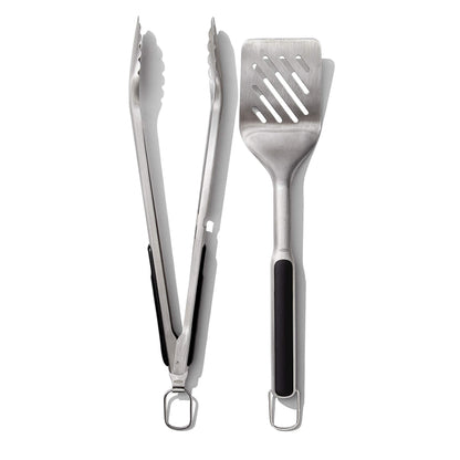OXO Good Grips Grilling Tools, Tongs and Turner Set, Black
