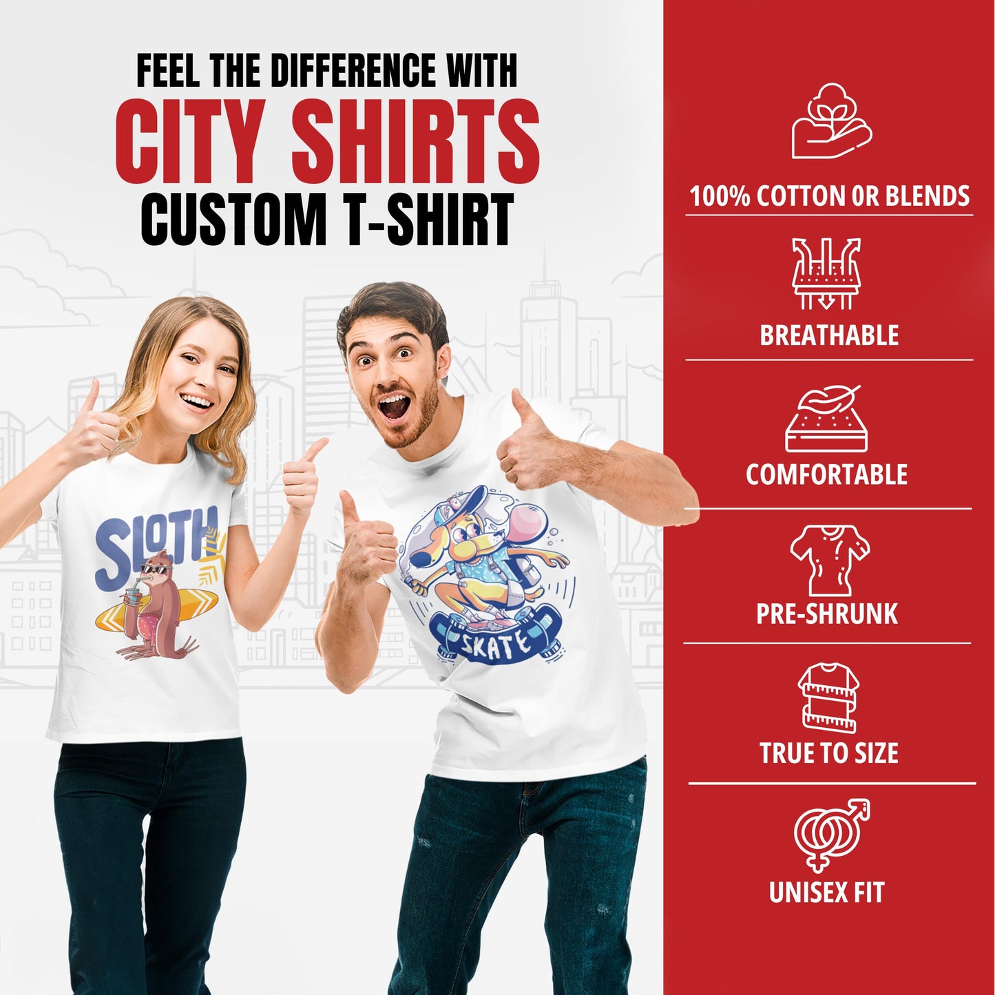 Add Your Own and Text Design Custom Personalized Adult T-Shirt Tee (Large, Carolina Blue)