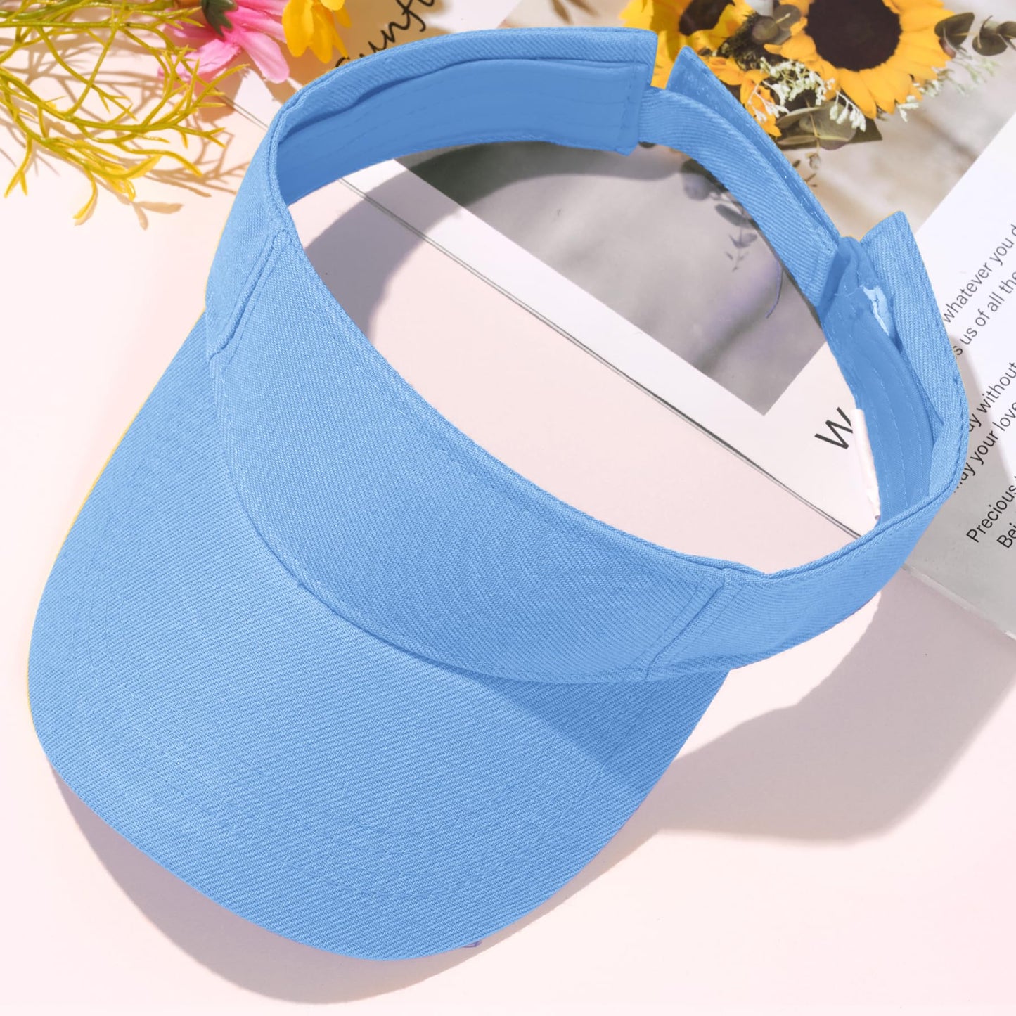 Marrywindix 1 Piece of Blue Sport Wear Athletic Visor Sun Sports Visor Hat Visor Adjustable Cap for Women and Men (One Size)