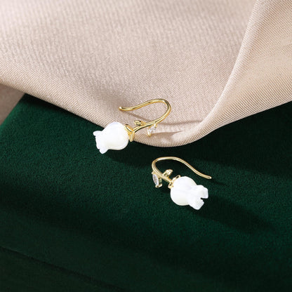 Reffeer Solid 925 Sterling Silver Flower Crawler Cuff Earrings Wraps for Women Teen Girls Flower Wrap Earrings Climber (B-18K Gold)