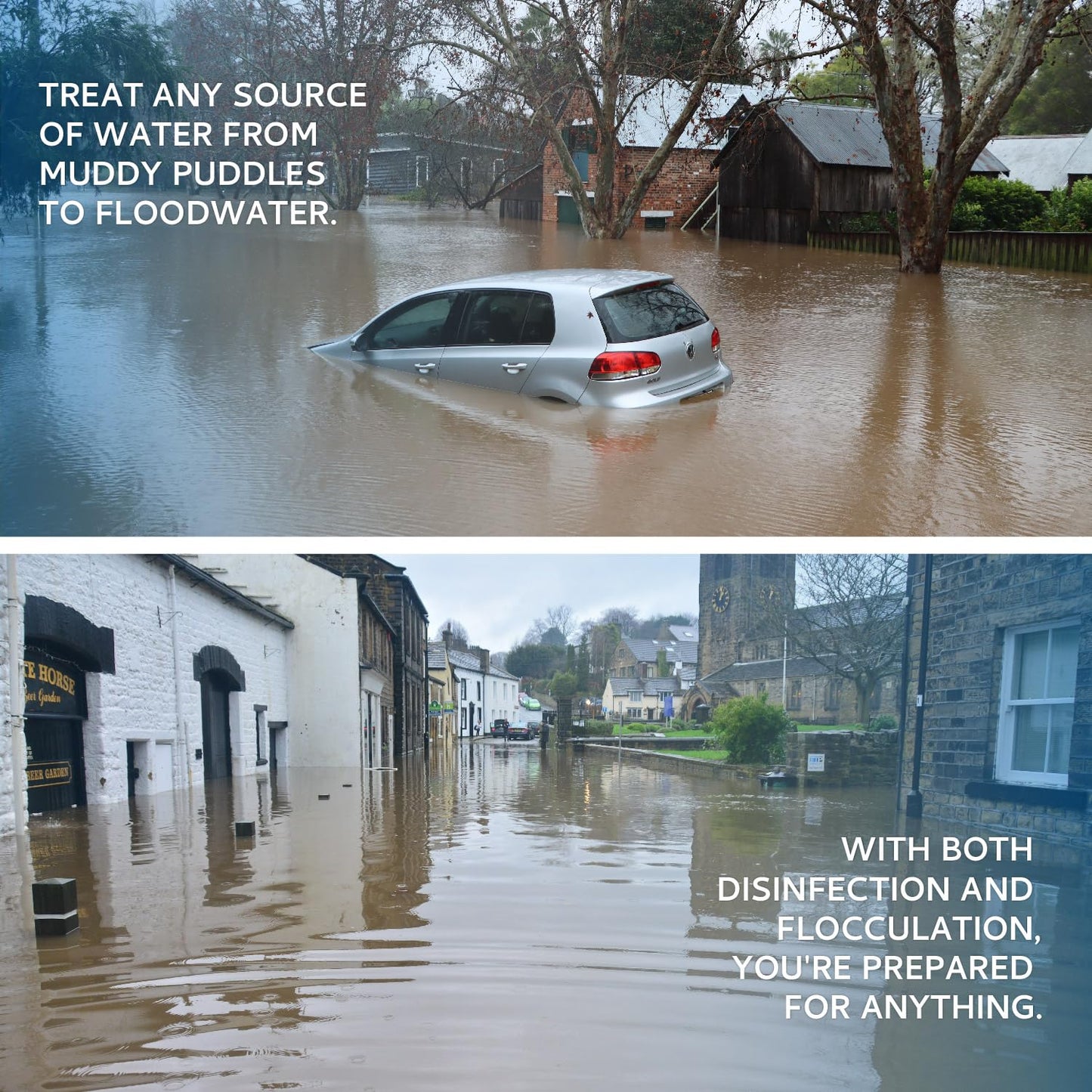 P&G Purifier of Water Portable Water Purifier Packets. Emergency Water Filter Purification Powder Packs for Camping, Hiking, Backpacking, Hunting, and Traveling. (12 Packets)