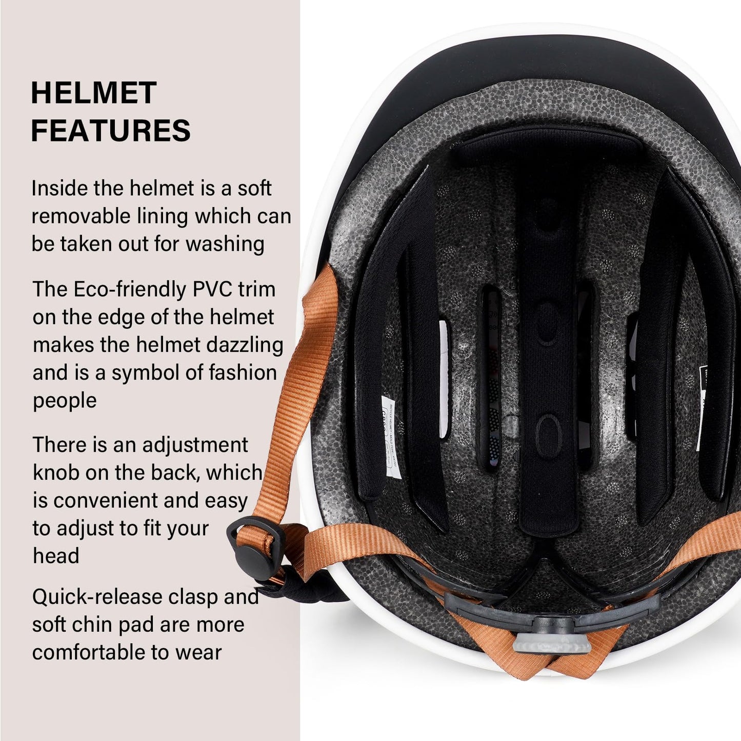 Exclusky Bike Helmet for Adults,Adjustable Cycling Helmet for Men & Women Safety Certified Bicycle Helmet for Commuting, Road Biking, Skating with USB Rechargeable Rear Light