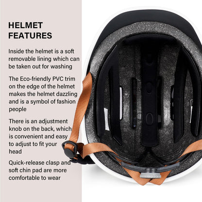 Exclusky Bike Helmet for Adults,Adjustable Cycling Helmet for Men & Women Safety Certified Bicycle Helmet for Commuting, Road Biking, Skating with USB Rechargeable Rear Light