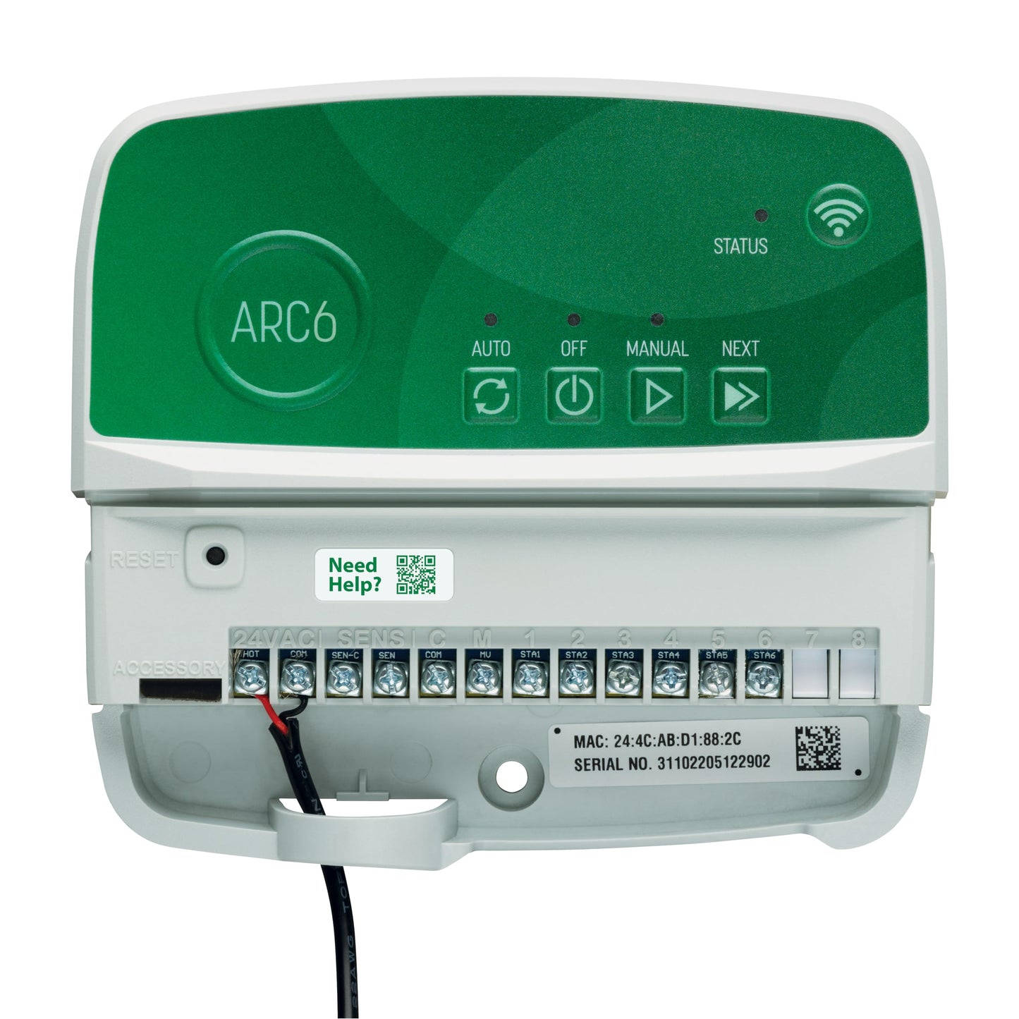 Rain Bird ARC6 App-Based Indoor Smart Irrigation WiFi Timer/Controller, 6-Zone/Station, EPA WaterSense Certified, Compatible with Alexa