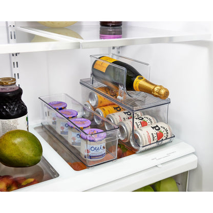 iDesign Soda Can Organizer with Lid for Pantry or Refrigerator - Clear - Made in USA