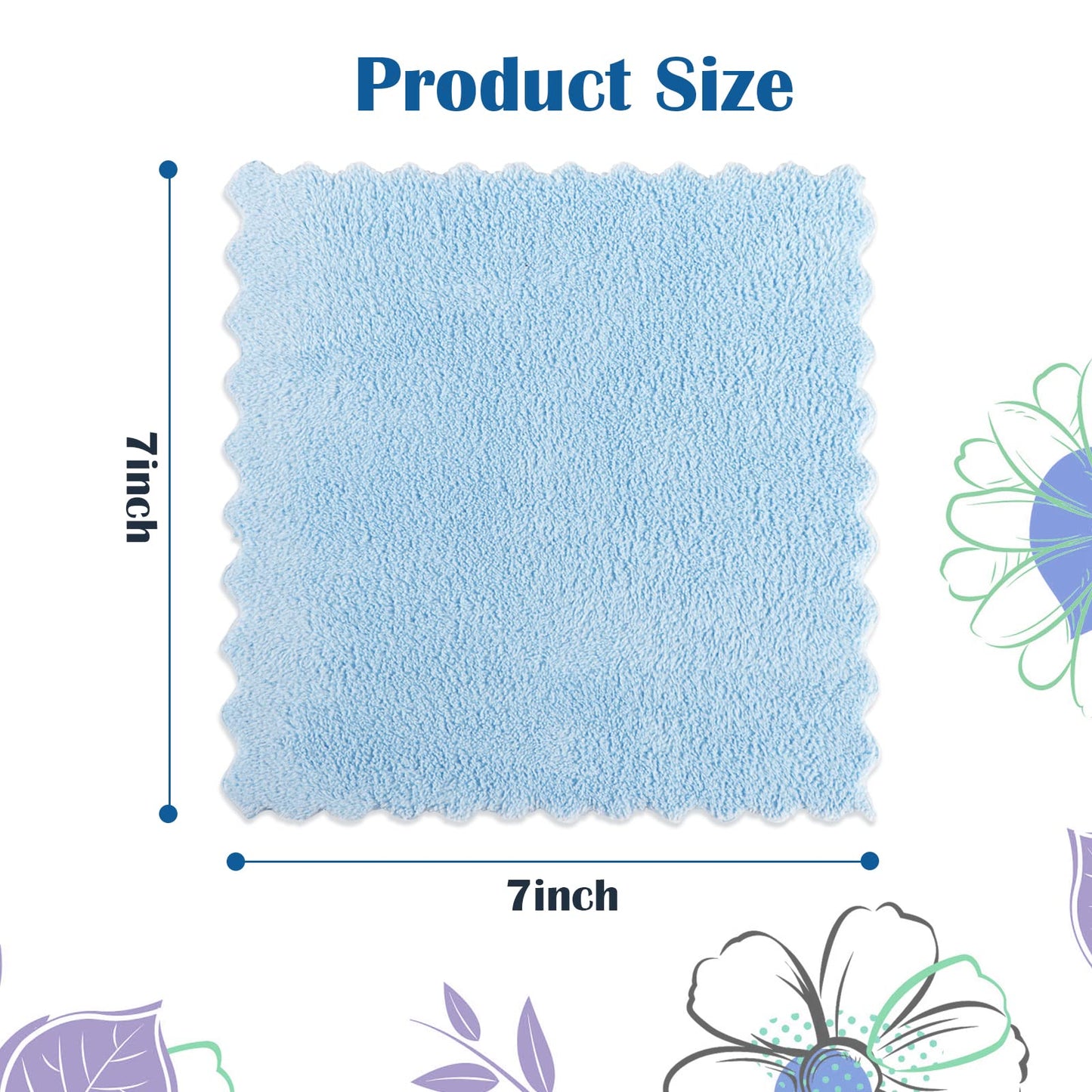 Orighty Makeup Remover Cloths, Cleansing, Reusable, Soft & Washable Coral Fleece Microfiber Washcloths/Towel for Face, Eye, Lips, Pack of 24, 7 x 7 inch