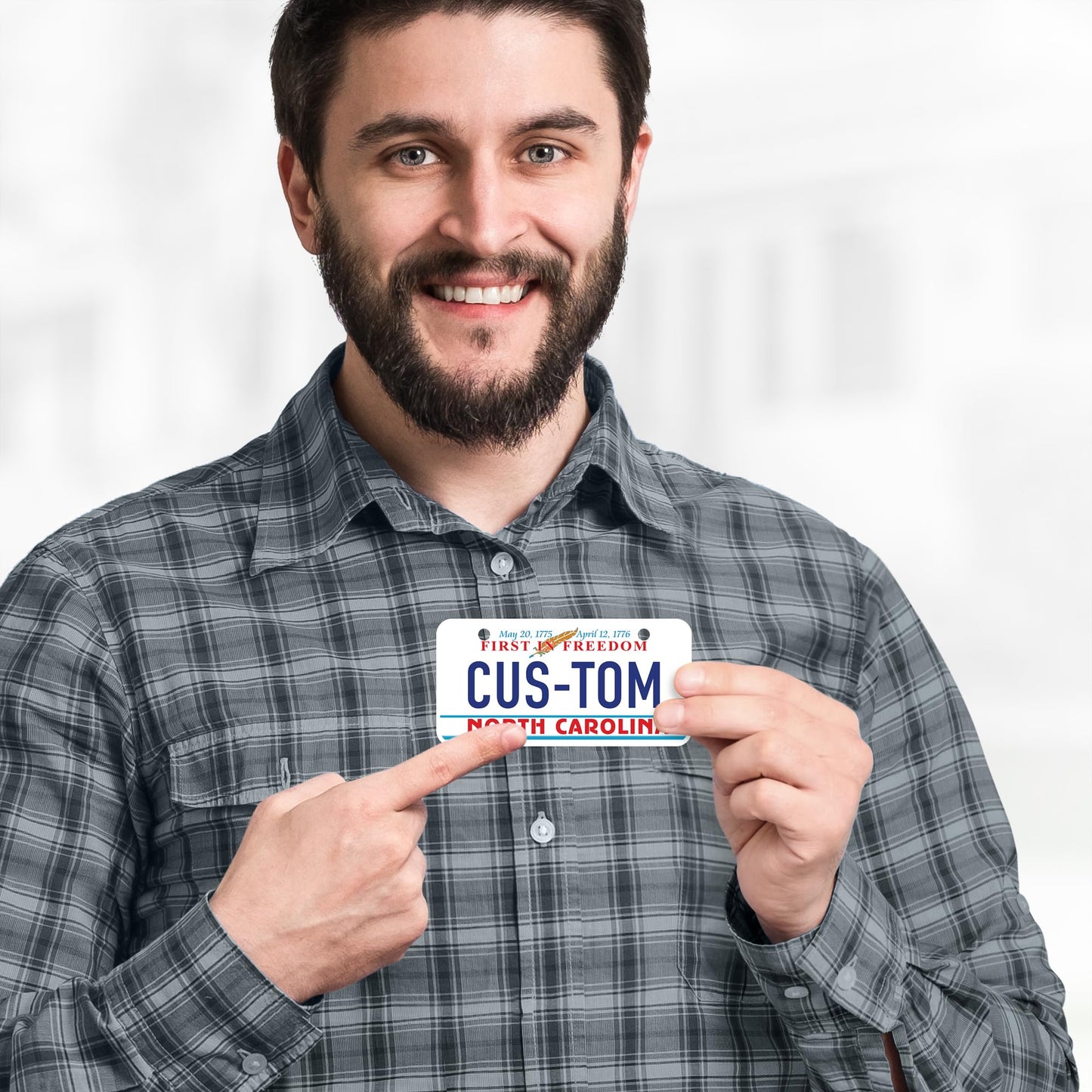 Mini License Plates, Personalized License Plates, Custom for Car, Bikes, ATV, Kids Car, Golf Cart, Jeep, 2x4 Inch, Rust-Free Fade Resistant Aluminum, USA Made by My Sign Center (North Carolina)