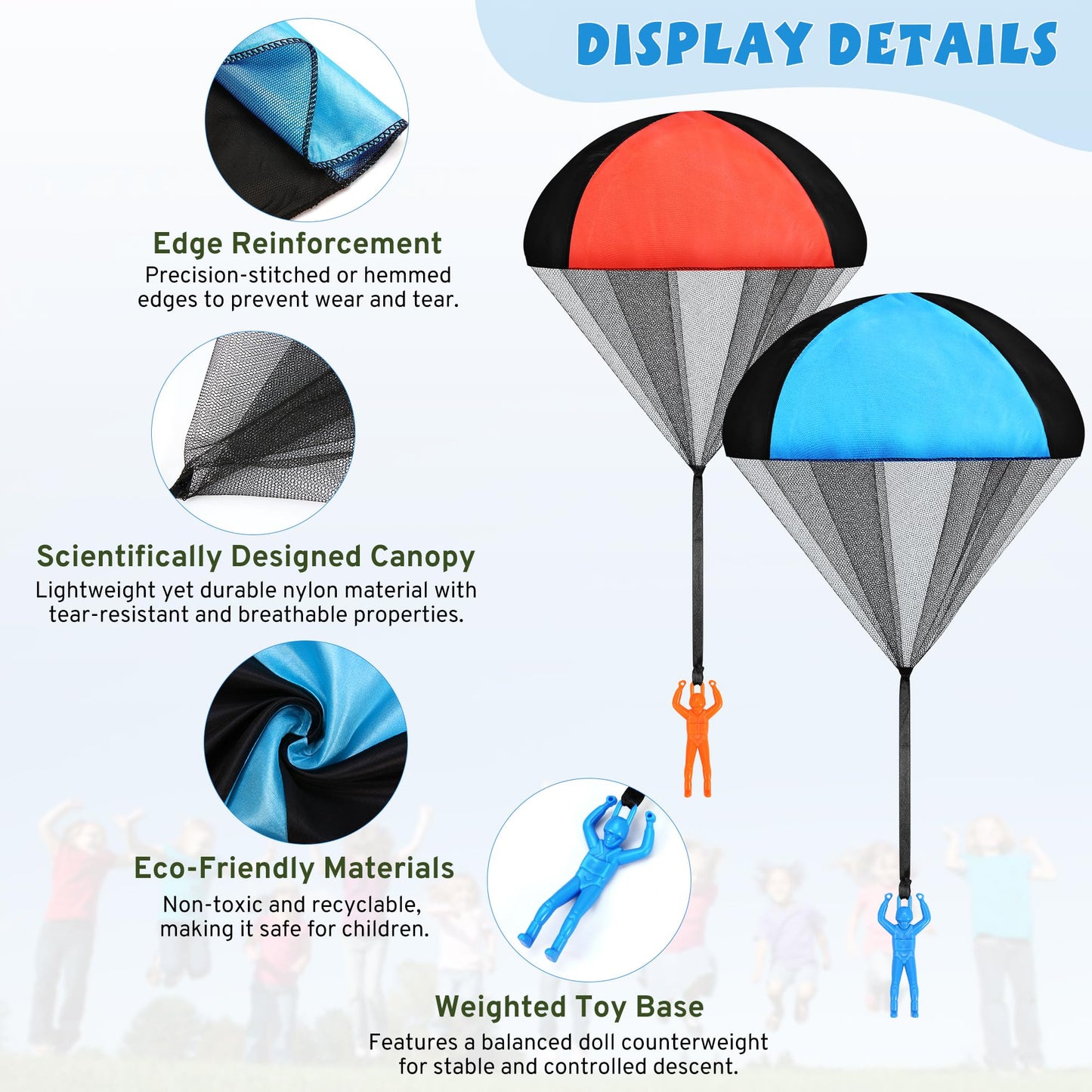 Parachute Toy for Kids, Outdoor Toys Flying Parachute Men, Inside & Outside Toys for or 3 4 5 6 7 8 9 10 11 12 Year Old, Thanksgiving Day for Boy Girl 4-8 Year Old, Unique Boys Party Favors