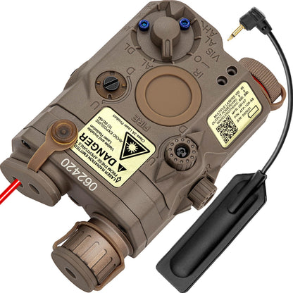 ACTIONUNION Airsoft PEQ-15 IR Laser + Visible Red Laser + White LED Flashlight (Tan)