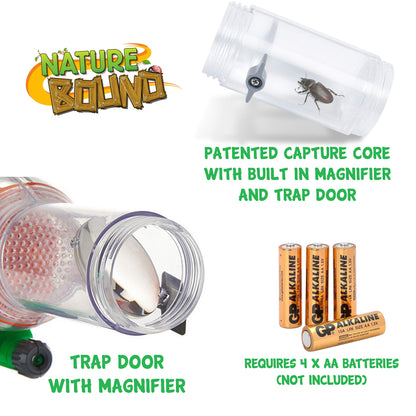 Nature Bound Bug Catcher Toy | Eco-Friendly Bug Vacuum, Catch and Release | Ages 3 to 12 Indoor/Outdoor Play Toy | Includes Capture Core with Magnification | Complete Kit for Kids | Green