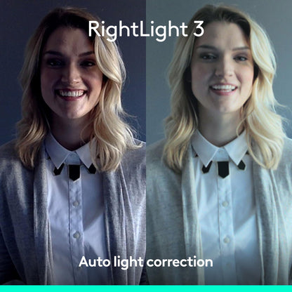 Logitech Brio 4K Webcam, Video Calling, Noise-Cancelling mic, HD Auto Light Correction, Wide Field of View, Works with Microsoft Teams, Zoom, Google Voice, Google Meet, PC/Mac/Laptop/MacBook/Tablet