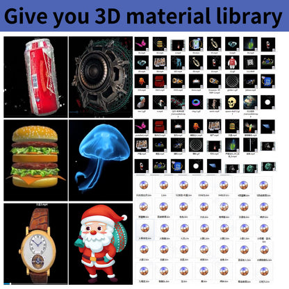 3D Hologram Fan, 52cm 3D Hologram Projector HD LED Holographic Christmas Tree Advertising Display with Remote Bluetooth WiFi,1500 Video Library for Business,Bar,Halloween Missyou 20.5 Inch