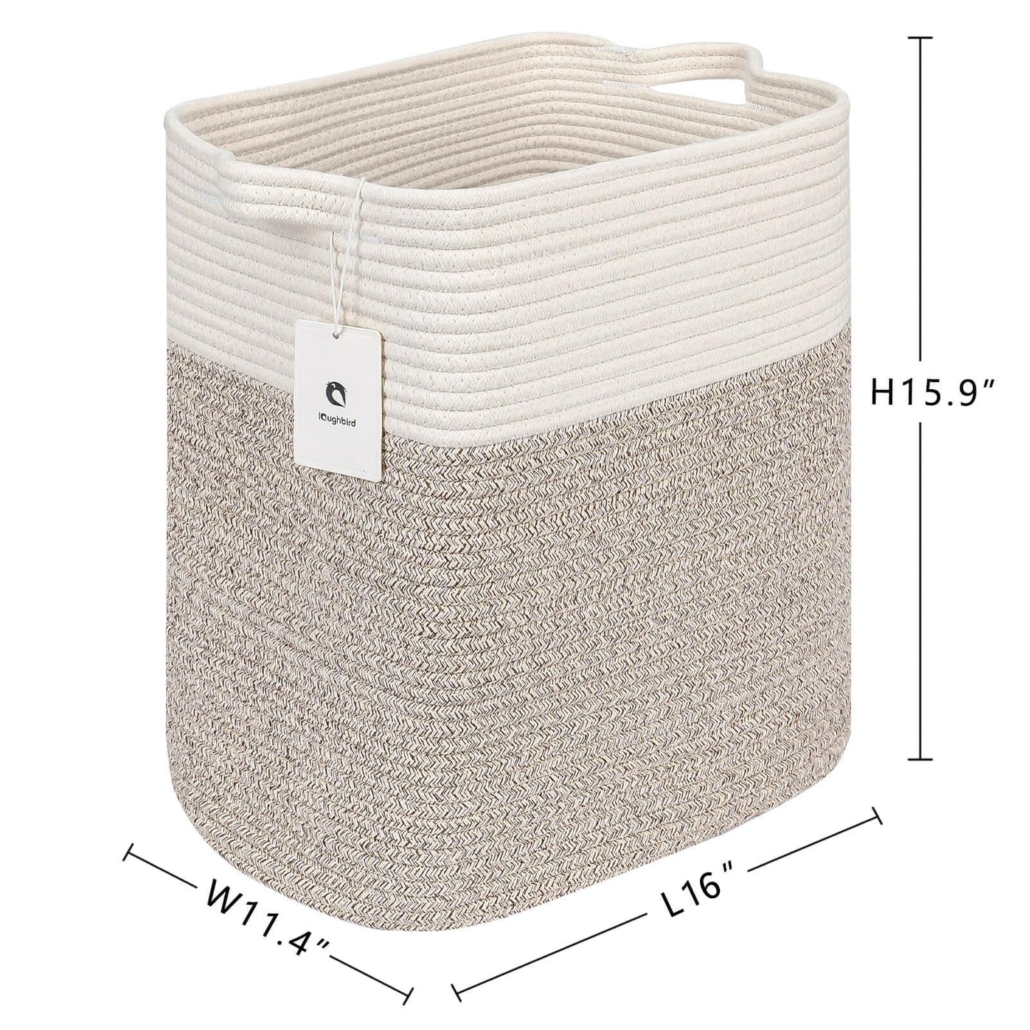 Laughbird Collapsible Laundry for Hamper,Medium Large Storage Bins Fabric Storage Box, Closet Organizer,Hampers Foldable Fabric Storage Basket, Solid Storage Toy Box With Handle, Used to Organize