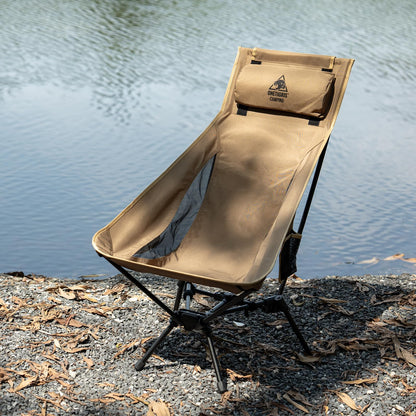 OneTigris Tigerblade High Back Camping Chair with Pillow Design, Comfortable Widened Seat Folding Chair