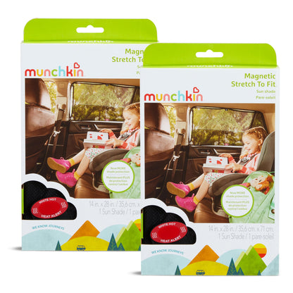 Munchkin® Brica® Magnetic Stretch to Fit™ Sun Shade, Black, 2 Pack