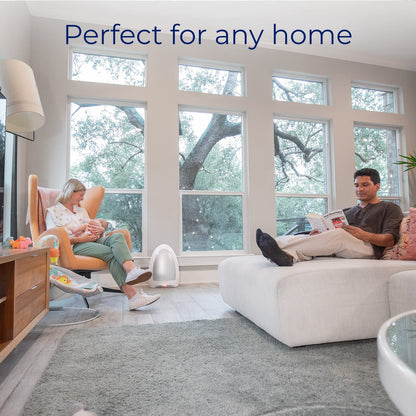 EYE-VAC Home Touchless Vacuum, Automatic Dustpan, 1000W Bagless Canister for Pet Hair and Dirt, White