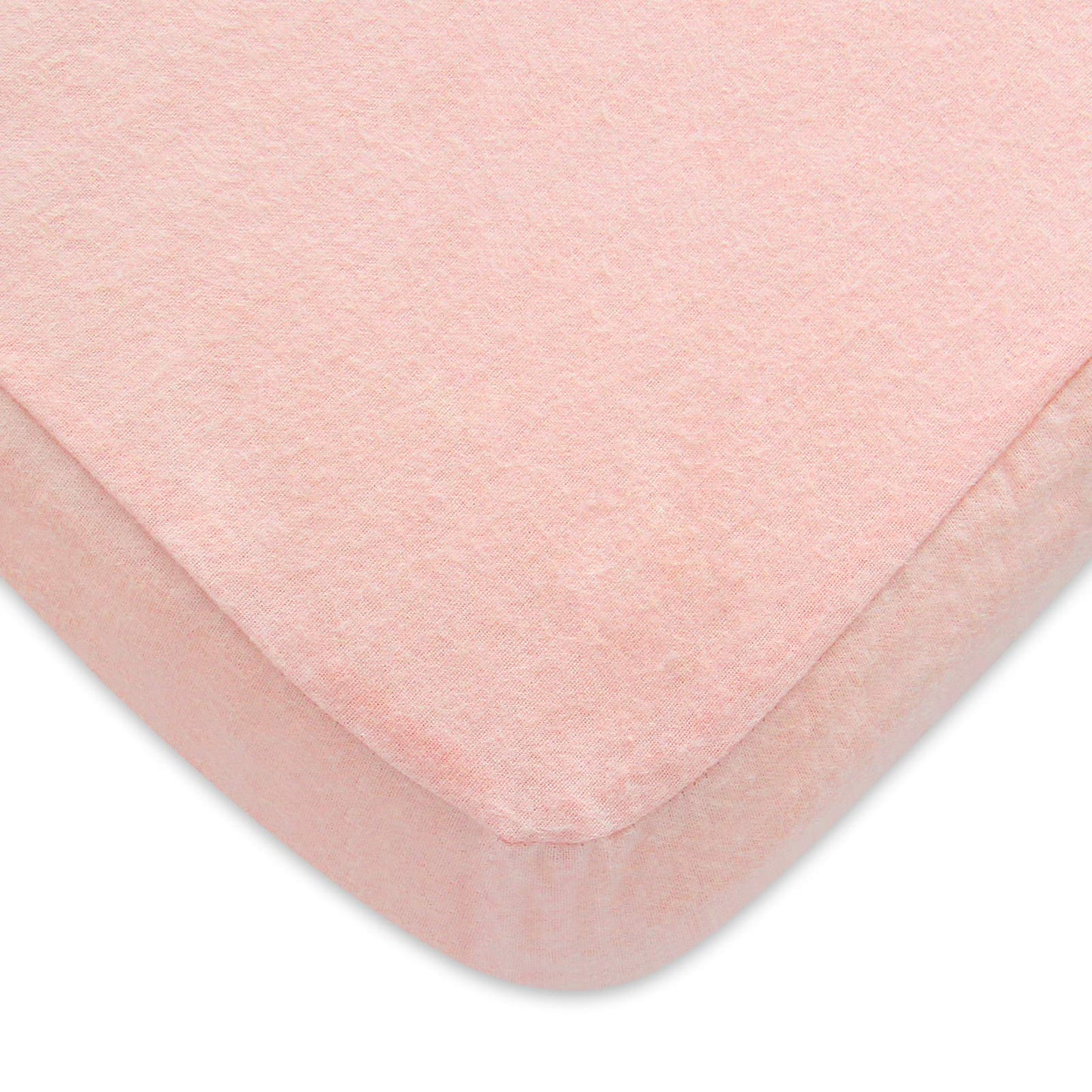 Pack n Play Sheets Girl, 100% Cotton Flannel, Fitted Portable Mini Crib Sheet for Girls Boys, Ultra Soft Breathable Convertible Playard Mattress Cover, Playard Playpen Sheet, Pink