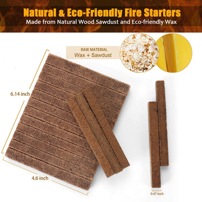 Realcook Natural Fire Starter Cubes: Upgraded 36 Firestarters Kindling