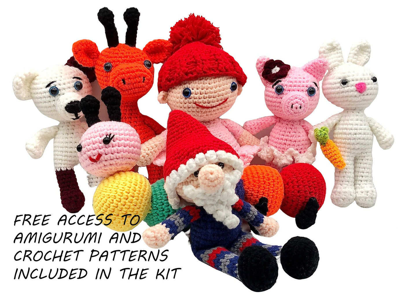 LovLim Crochet Yarn kit, 24 Soft Cotton Yarn skeins, 1500+ Yards, for Crochet and Knitting, Craft DK Yarn, Free Crochet/Amigurumi Patterns, Perfect Starter kit