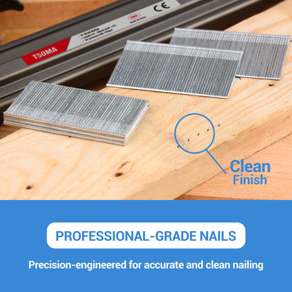 meite 16 Gauge Finish Nails, 2-Inch Galvanized 16GA Finish Nails, Small Straight Finishing Nail, Ideal for Woodworking, Upholstery, and Framing Projects (2,500 Counts)