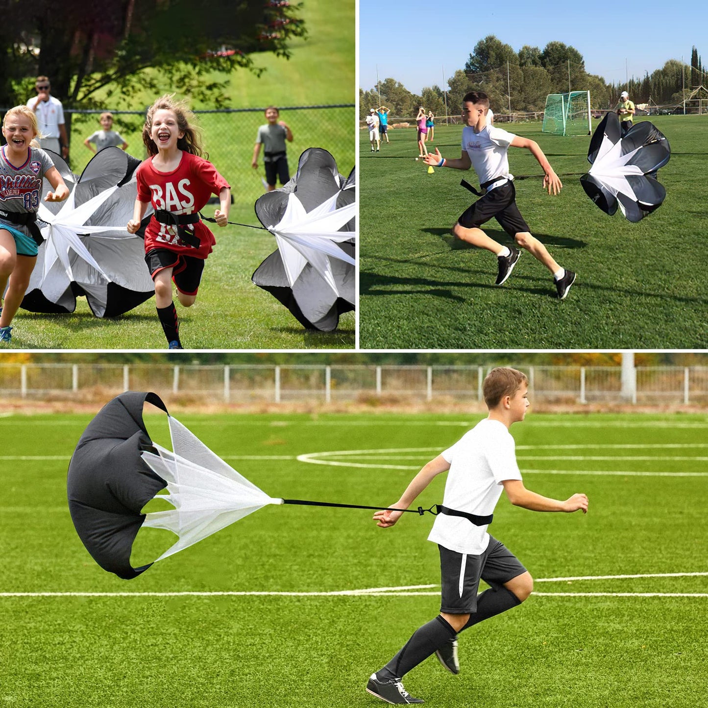 KUYOU Running Speed Training Speed Chute Resistance Parachute for Speed and Acceleration Training Fitness Explosive Power Training 56-Inch