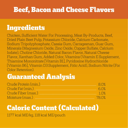 Pedigree Chopped Ground Dinner Adult Soft Wet Dog Food 30-Count Variety Pack, 3.5 oz Pouches