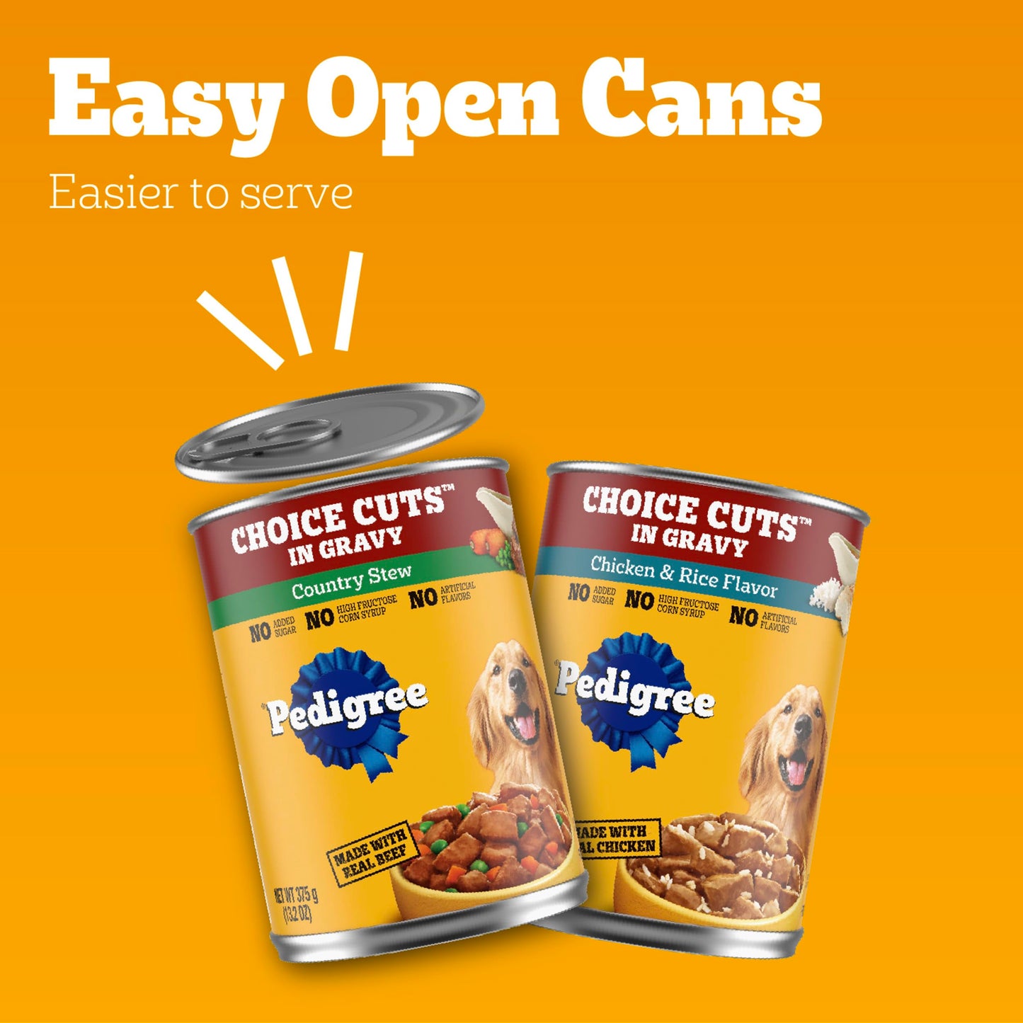 Pedigree Choice Cuts in Gravy Adult Canned Soft Wet Dog Food, Chicken & Rice & Country Stew, 13.2 oz. Cans (24 Count, Pack of 1)