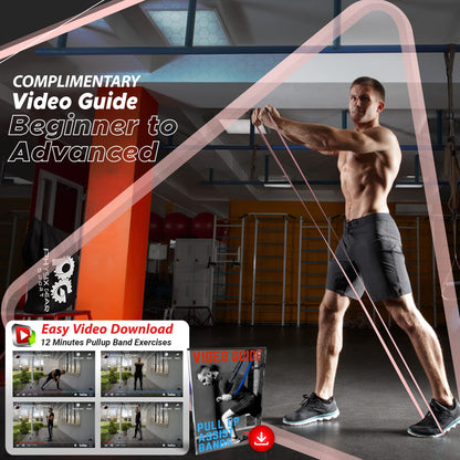 Physix Gear Workout Bands for Pullups Set, Pull Up Resistance Bands Set, Long Bands for Workout and Exercise Bands Pull Ups, Pull Ups Resistance Bands, Calisthenics, Pink (1 Band), 82in (208cm)