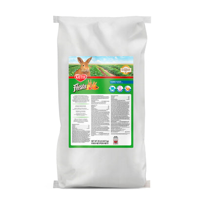 Kaytee Fiesta Rabbit Food, Nutritious and Fun Blend, Supports Dental Health and Digestion, 20 pounds