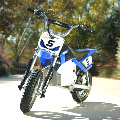 Razor MX350 Dirt Rocket Electric Motocross Bike, Blue, 10-12 inches