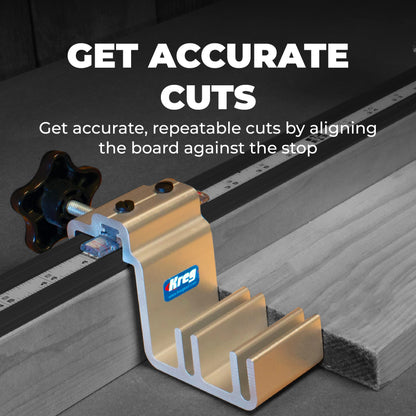 Kreg KMS8000 Precision Trak & Stops Kit - Track Guide for Miter Saw - Woodworking Saw Guide - Miter Saw Accessories - Woodworking Tools
