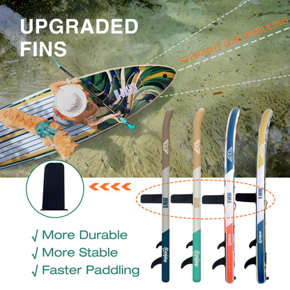 Niphean (Extra Large) Inflatable Paddle Board, SUP for 2+1 People/Family, Stand Up Paddle Board with (Beginner Friendly) StabilTrac Fin, Waterproof Phone Pouch, Paddle Boards for Adults, Gift Ideas