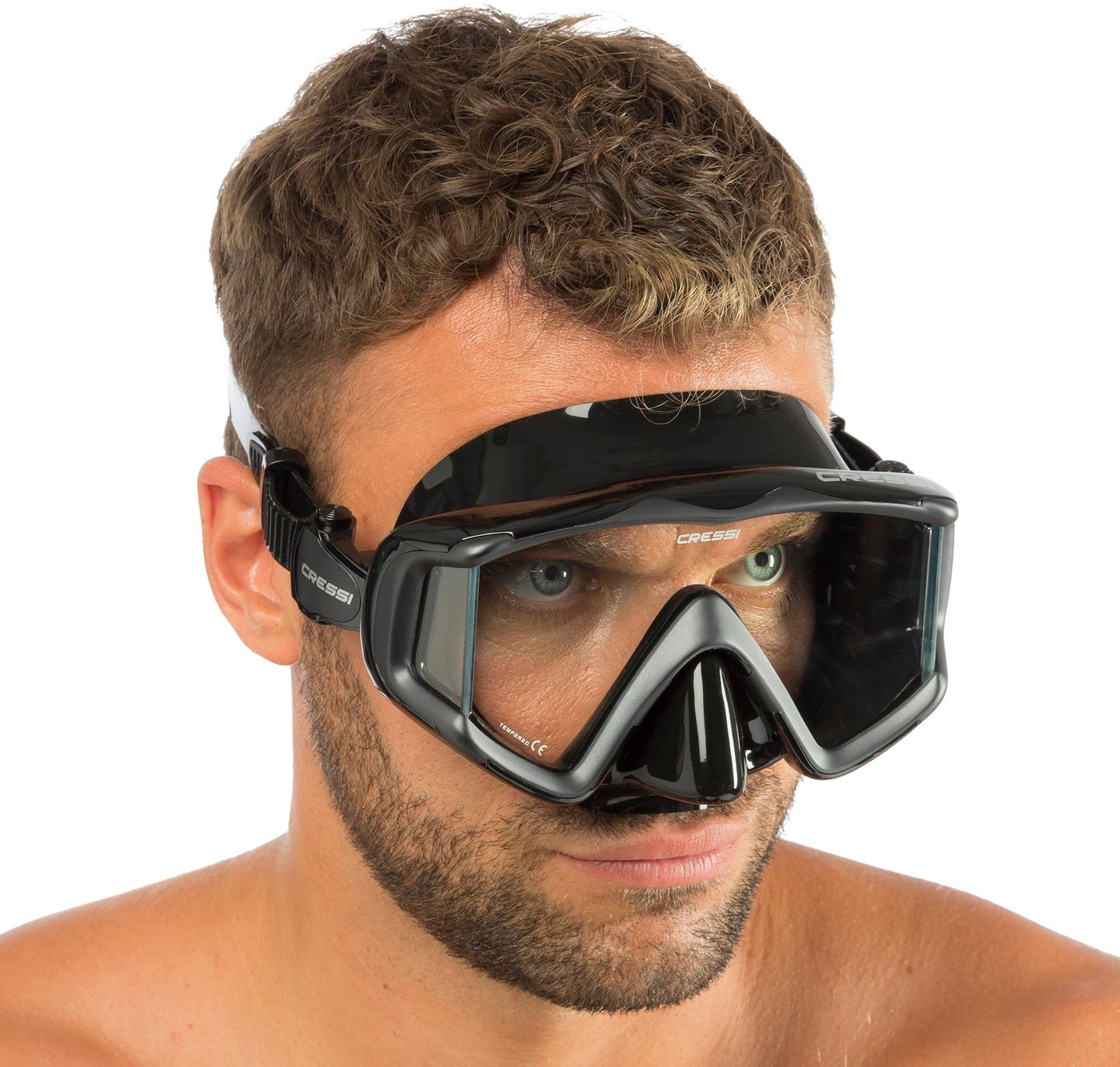Cressi Liberty Triside Spe Diving Mask, Black/Black/Black