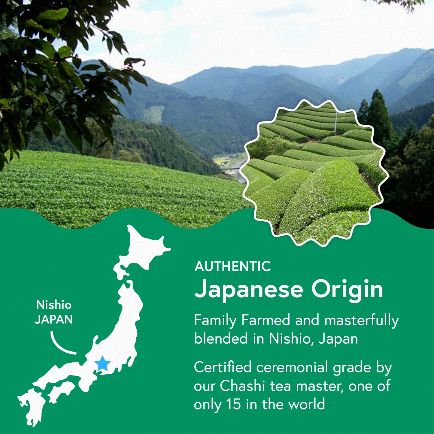 Matchabar Matcha Powder (30g) - Ceremonial Grade Authentic Japanese Matcha Green Tea - Matcha Green Tea Harvested in Japan - Matcha Tea Powder Latte - Zero Sugar, Vegan & 0 Calories