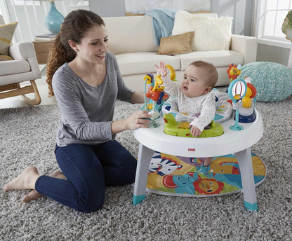 Fisher-Price Baby to Toddler 3-in-1 Sit-to-Stand Activity Center with Playmat, Music Lights & Spiral Ramp