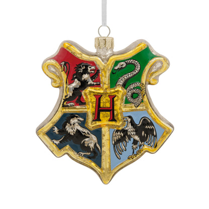Hallmark Harry Potter Hogwarts Crest Christmas Ornament, Blown Glass