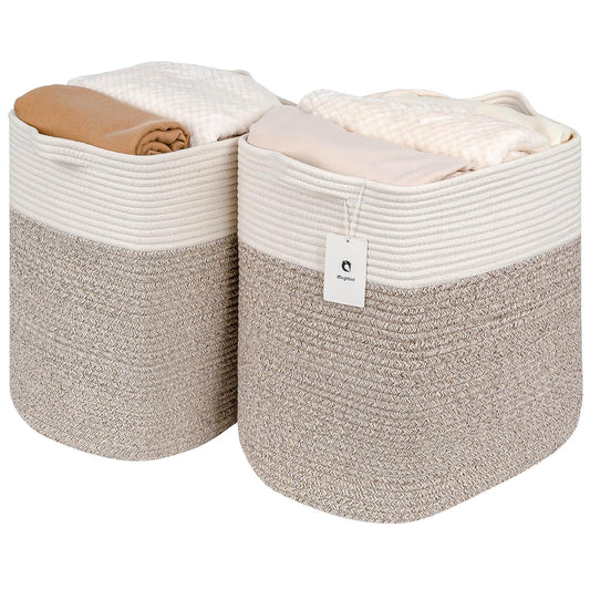 Laughbird Collapsible Laundry for Hamper,Medium Large Storage Bins Fabric Storage Box, Closet Organizer,Hampers Foldable Fabric Storage Basket, Solid Storage Toy Box With Handle, Used to Organize