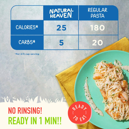 Natural Heaven Angel Hair Pasta, Hearts of Palm – Naturally Rich in Potassium, Low-Calorie Veggie Noodles, Keto & Gluten-Free Food, Vegan, 9 Oz EaNatural Heaven Angel Hair Pasta, Hearts of Palm – Naturally Rich in Potassium, Low-Calorie Veggie Noodles, Ke