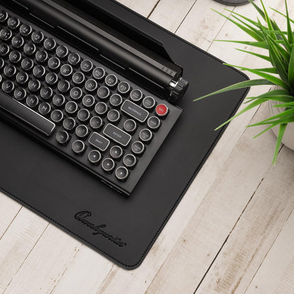 QWERKYTOYS Qwerkywriter Typewriter Inspired Retro Mechanical Wired & Wireless Keyboard with Tablet Stand