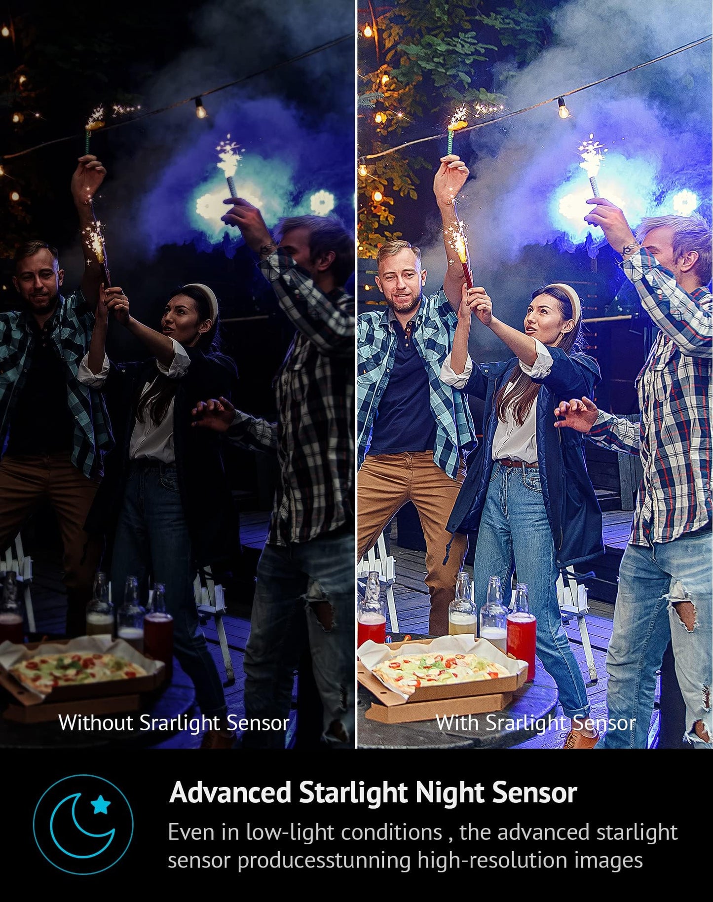 LaView 8MP 4K Security Cameras Outdoor Indoor Wired,IP65, Starlight Sensor & 100 Ft Night Vision,Motion/Person Detection,2-Way Audio/Spotlight,US Cloud,iOS & Android & Web Access