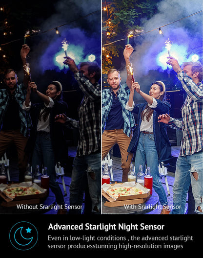 LaView 8MP 4K Security Cameras Outdoor Indoor Wired,IP65, Starlight Sensor & 100 Ft Night Vision,Motion/Person Detection,2-Way Audio/Spotlight,US Cloud,iOS & Android & Web Access