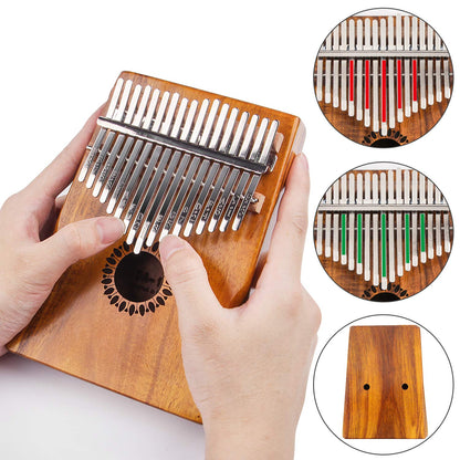 Newlam Kalimba Thumb Piano 17 Keys, Portable Mbira Finger Piano Gifts for Kids and Adults Beginners Wood